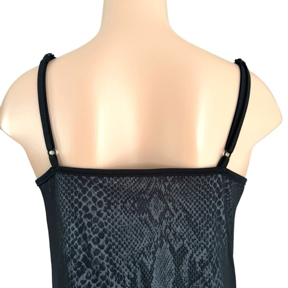 Y2K Express Snake Print Mesh Slip Dress Size Small - Picture 5 of 10